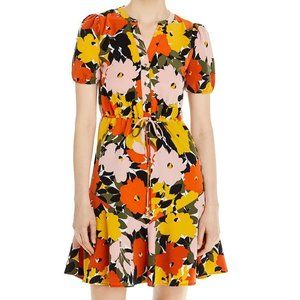 KARL LAGERFELD PARIS Printed Button Front Floral Dress NWT Size 4 (small)